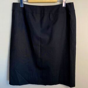 Talbots Women's Black Wool 1/4 Zip Up‎ Midi Skirt Size 12